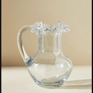 Anthropologie Glass Bubble pitcher